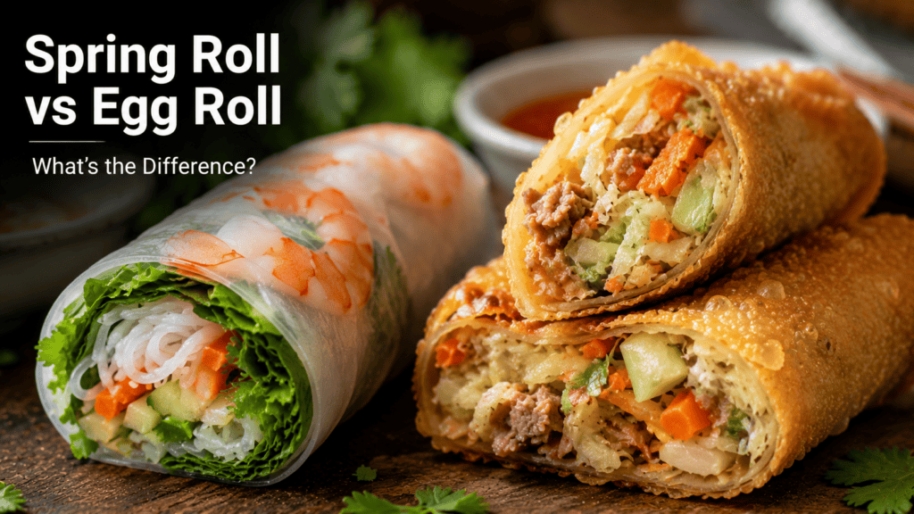 Spring roll vs egg roll comparison