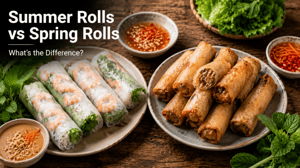 Summer rolls vs spring rolls comparison